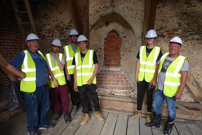 Essex Youth Build visited All Saints Church in Terling