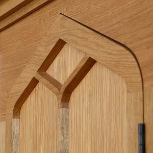 church re-ordering specialist ecclecclesiastic joinery workshop bespoke built in storage cupboards english oak