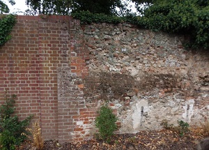 repair to flint and stone middle ages wall